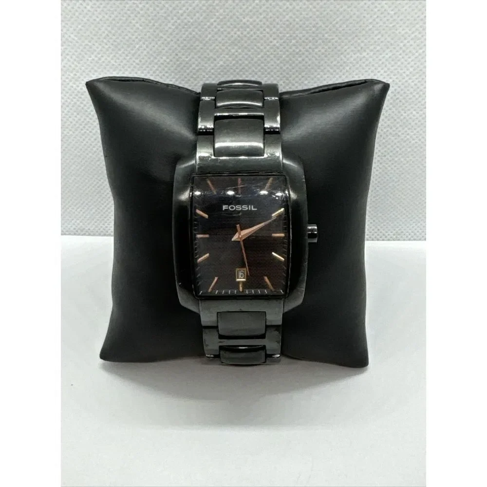 Fossil FS4120 Men's Black Stainless Steel Analog Dial Quartz Wrist Watch JNA343